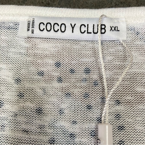 Coco Y Club Size XXL Multi Color Short Sleeve Top NWT - Picture 2 of 7